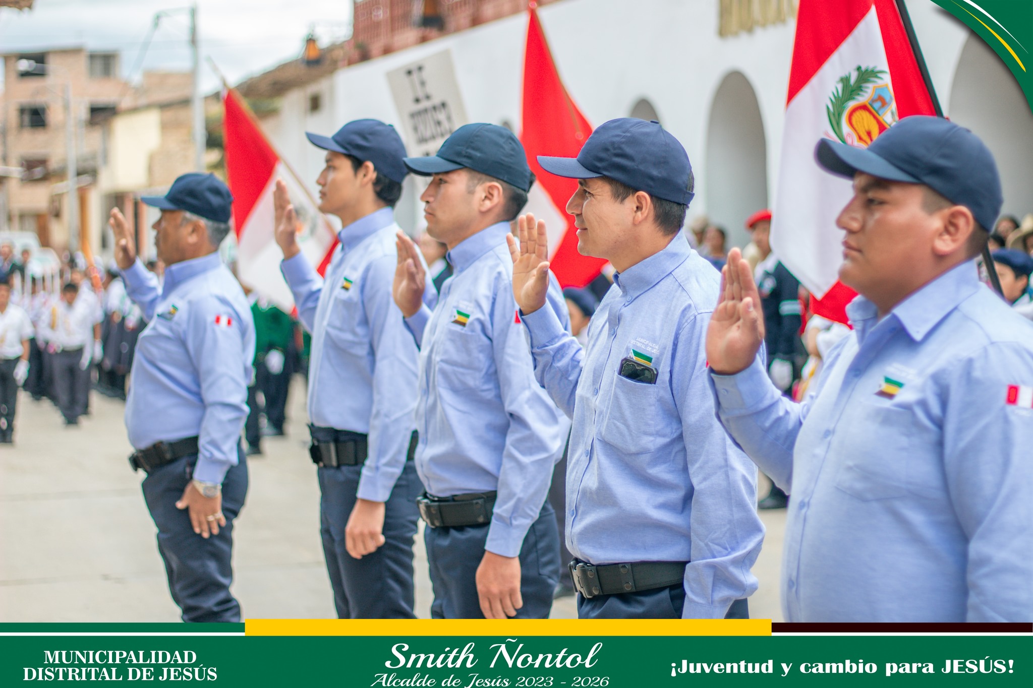 Juramentación pública del serenazgo y polícias escolares.