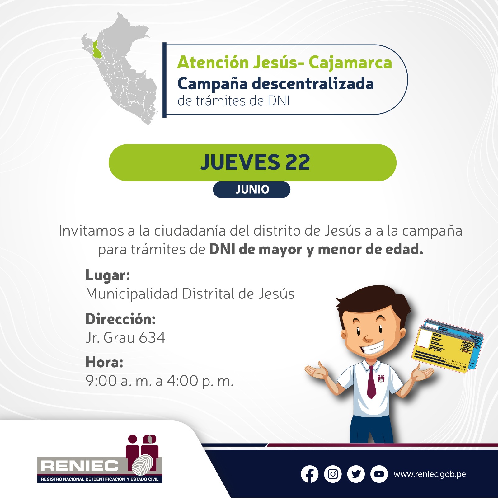 Campañas descentralizadas para todo trámite de DNI