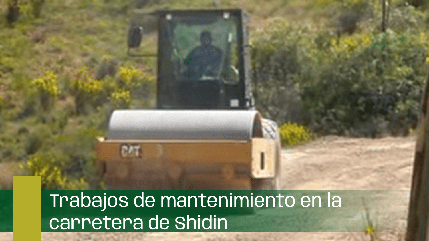 Trabajos de mantenimiento en la carretera de Shidin