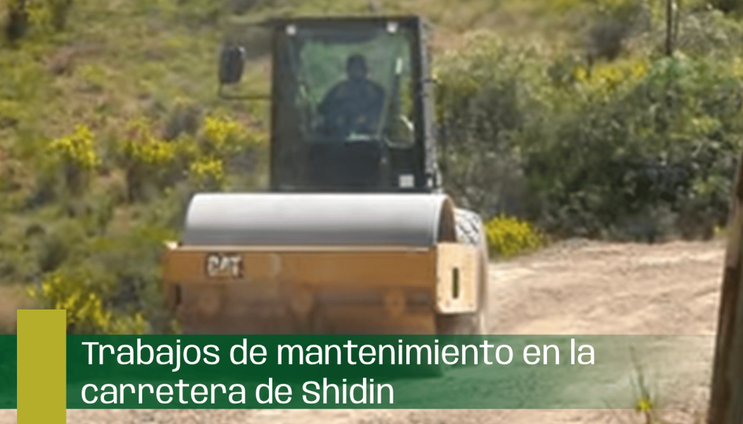 Trabajos de mantenimiento en la carretera de Shidin